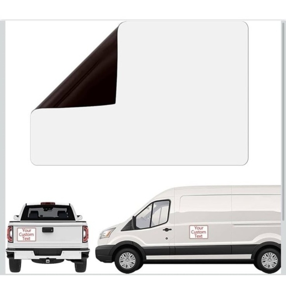 Car Magnetic Sheet, Large Blank White‎ Magnet Sign Roll for Vehicle Doors, 11.5"